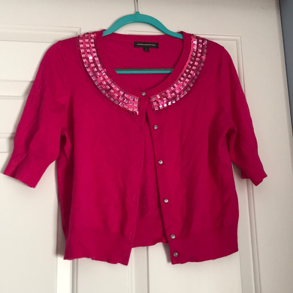 Express Pink Shrug Cardigan